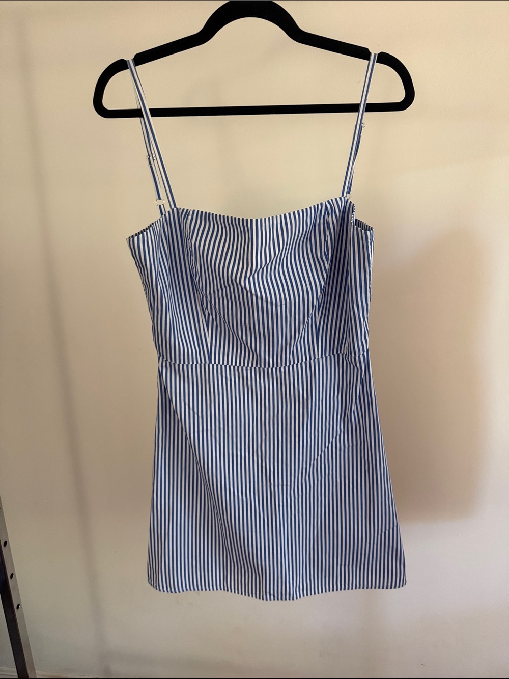 Reformation Blue and White Striped Mini Dress